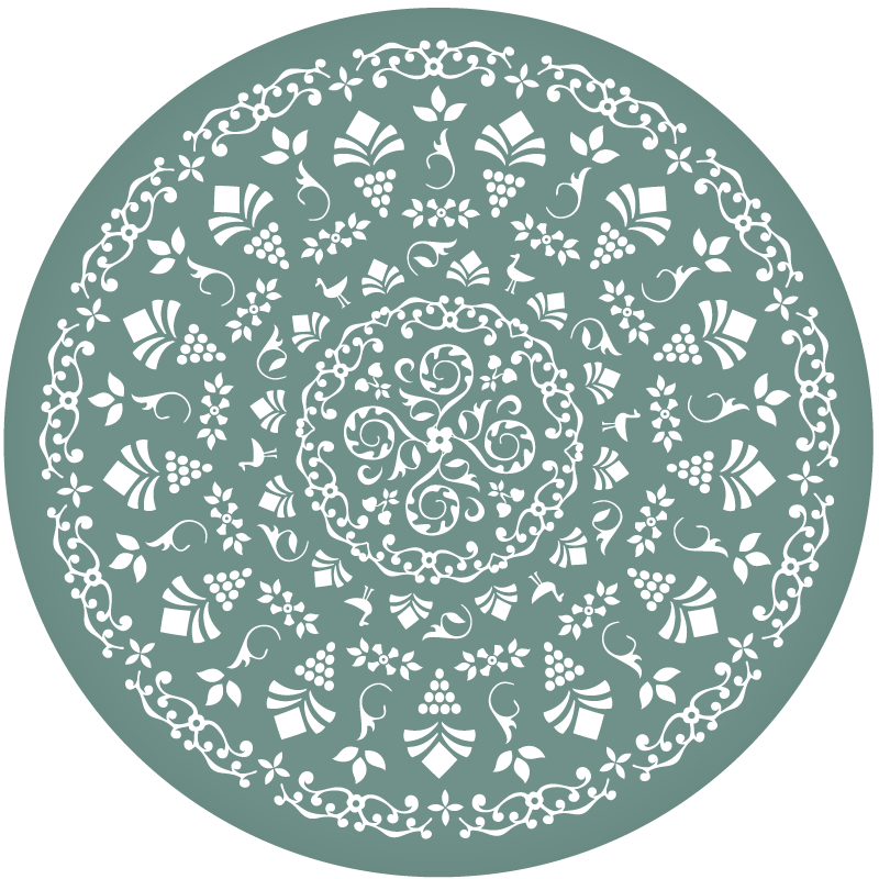 Vinyl Teppich Mandala blumenmustermotiv - TenStickers