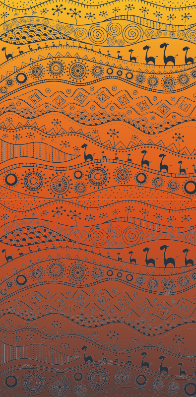 Vinyl Teppich ethnisch kulturelle abstrakte muster - TenStickers