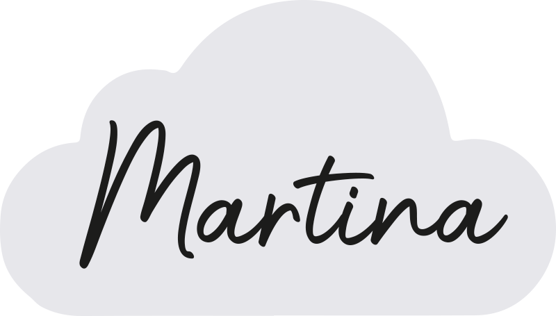 Vinylteppich mit Name Graue wolke mit Namen - TenStickers