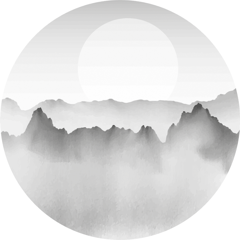 Vinyl Teppich Natur berg neblig landschaft - TenStickers