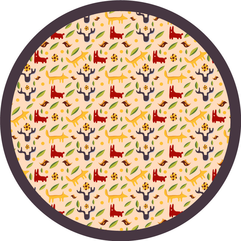 Vinylteppich kindlich bunte waldtiere - TenStickers