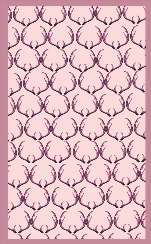 Vinyl Teppich nordisch elegantes geweihmotiv - TenStickers