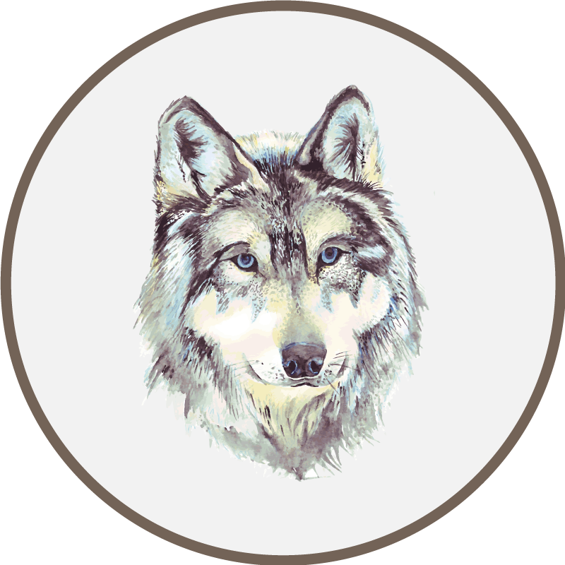 Vinyl Teppich Tiere wolfsillustration - TenStickers