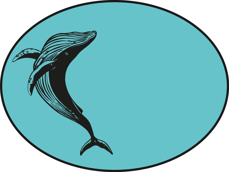 Vinylteppich Tiere Vintage wal - TenStickers