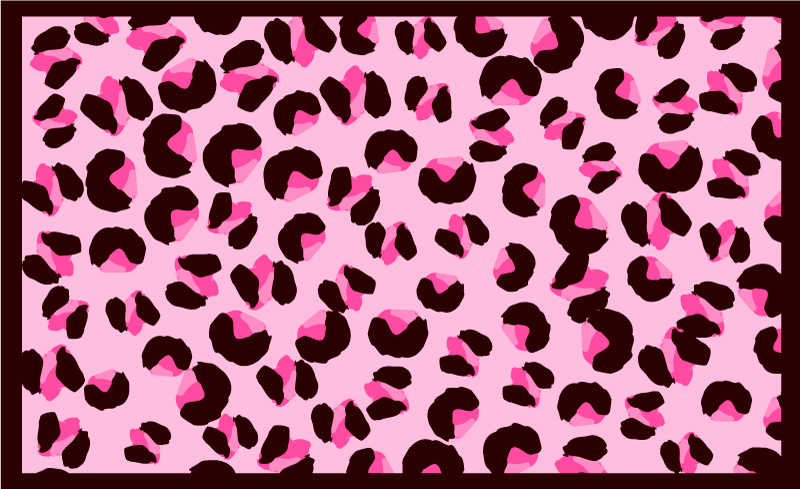 Vinylteppich Animal Print Leuchtend rosa leopard - TenStickers