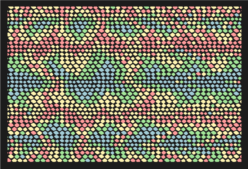 Vinyl Teppich Textur buntes kreismuster - TenStickers