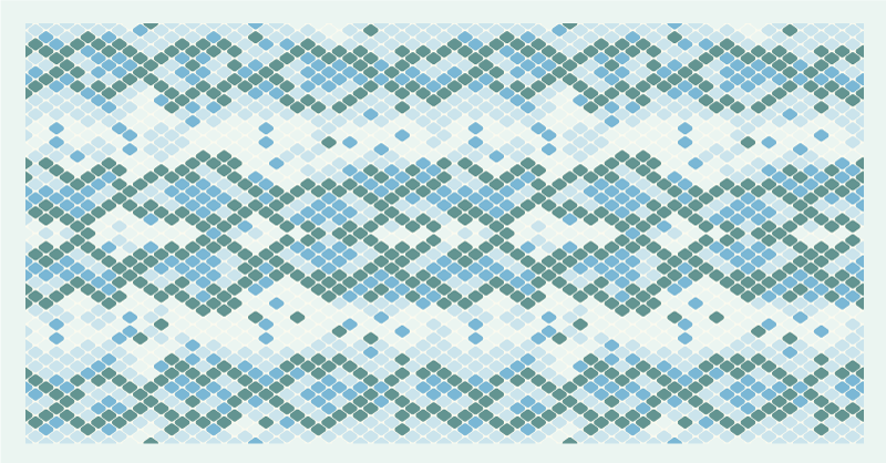 Vinyl Teppich Mosaik blaues kacheldesign - TenStickers