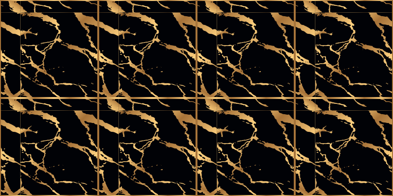 Vinyl Teppich Marmor goldener fleckeneffekt - TenStickers