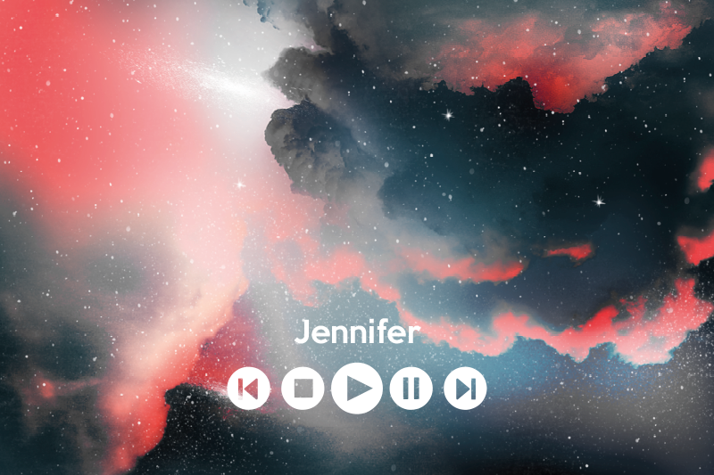 Vinyl teppich jugendzimmer weltraum musikdesign - TenStickers