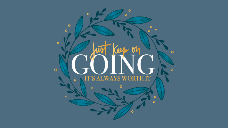 Vinyl Teppich Spruch mach einfach weiter - TenStickers