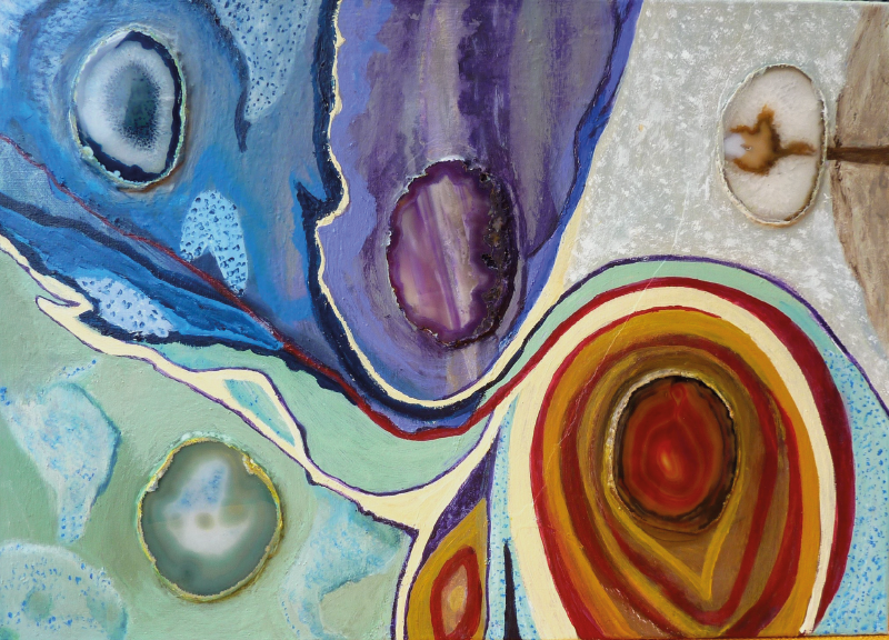 Vinyl Teppich Marmor bunte wirbel - TenStickers