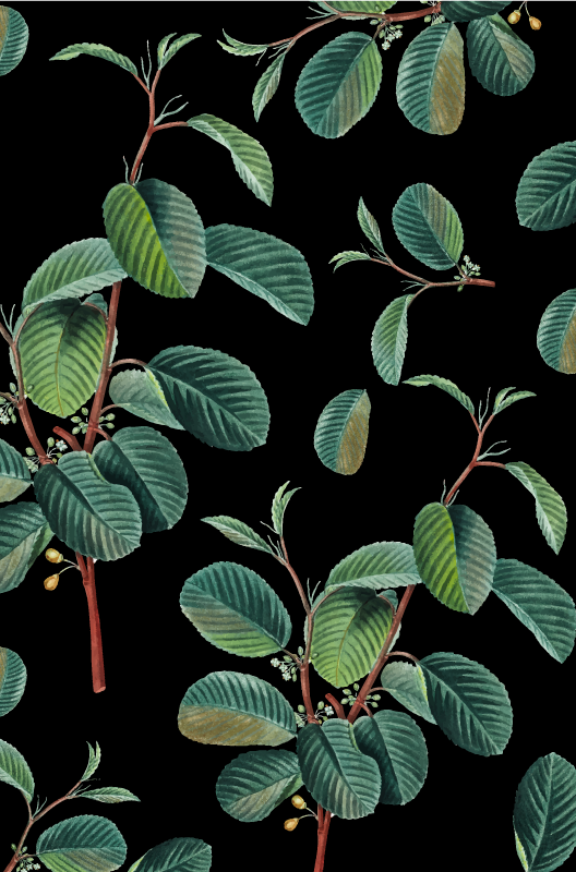 Vinylteppich Natur Grüne zweige - TenStickers