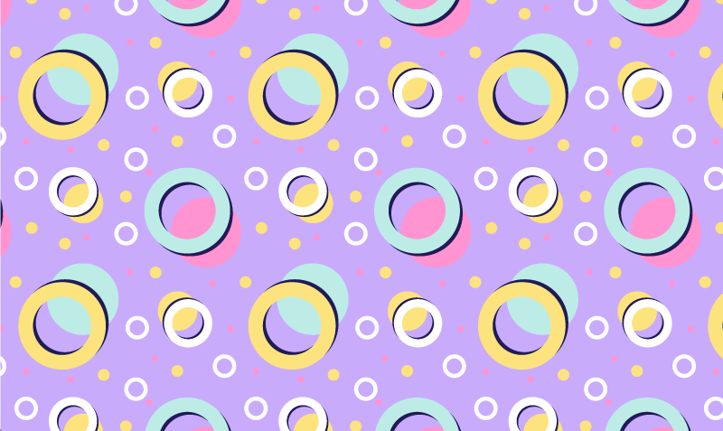 Vinylteppich kindlich lebendige kreisförmige elemente - TenStickers