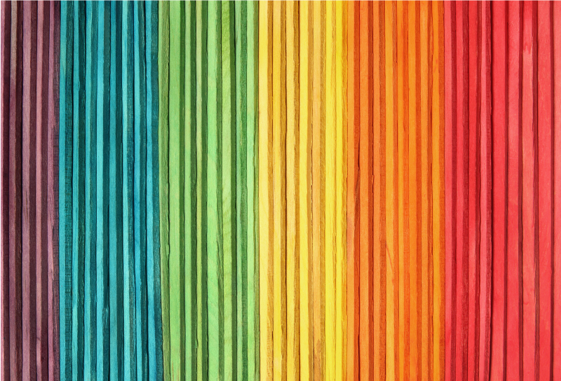 Vinylteppich Holzoptik regenbogen gestreifte schichten - TenStickers