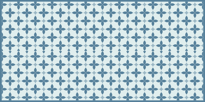 Vinyl Teppich Fliesenoptik zeitloses botanisches motiv - TenStickers