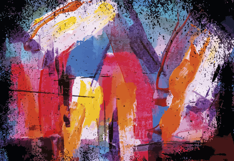 Vinylteppich modern Abstrakte farbe farbig - TenStickers