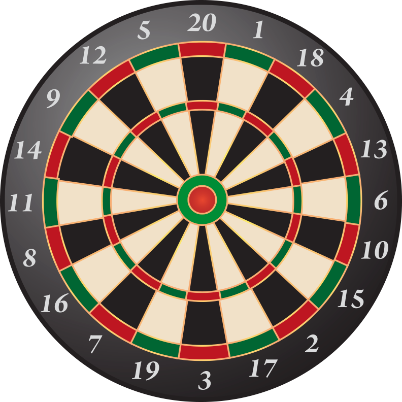 Vinyl teppich jugendzimmer im dartboard stil - TenStickers