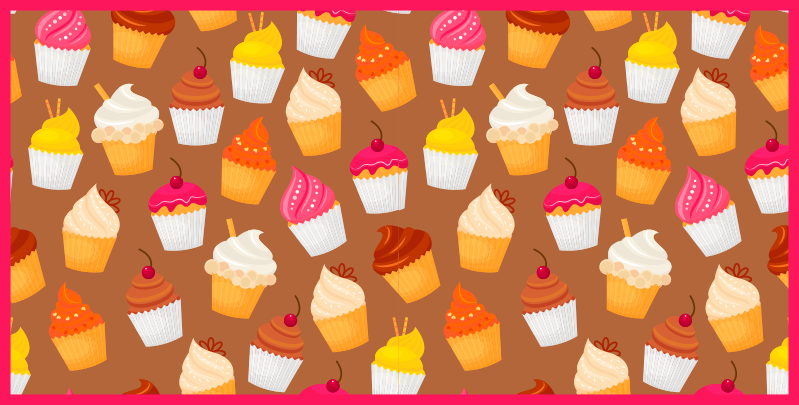 Vinyl Teppich Küche cupcake-genuss - TenStickers
