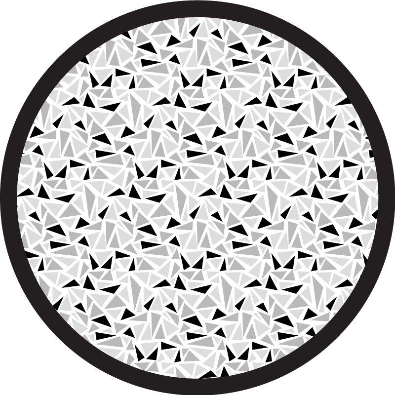 Vinyl Teppich geometrisch schwarze und graue dreiecke - TenStickers