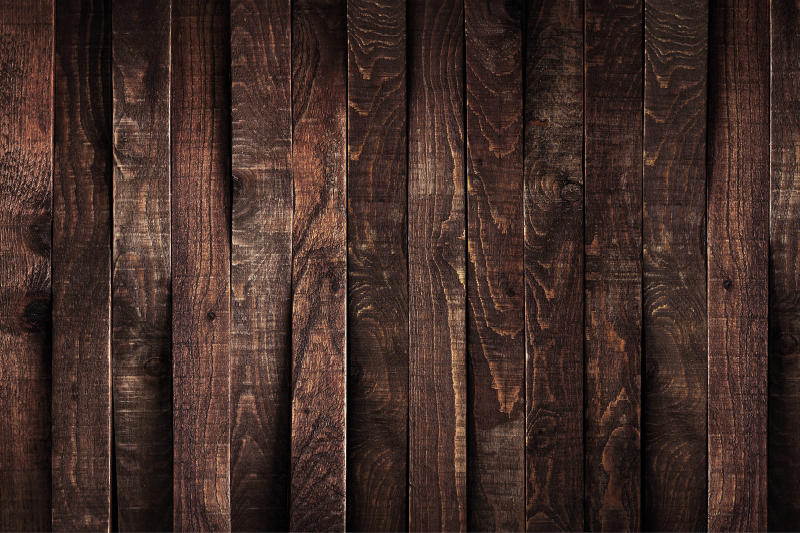 Vinyl Teppich Wohnzimmer dunkle holzdielen - TenStickers