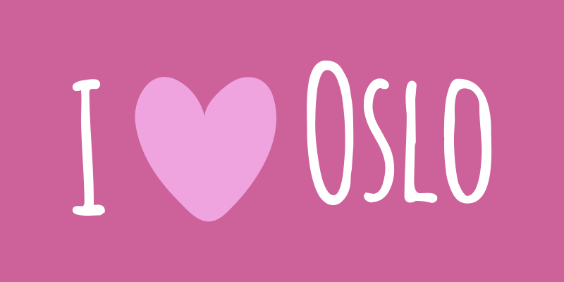 Vinyl Teppich Spruch ich liebe oslo pink design - TenStickers