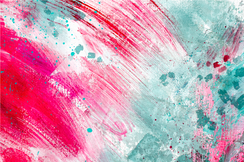 Vinylteppich kindlich in abstraktem pink splash - TenStickers