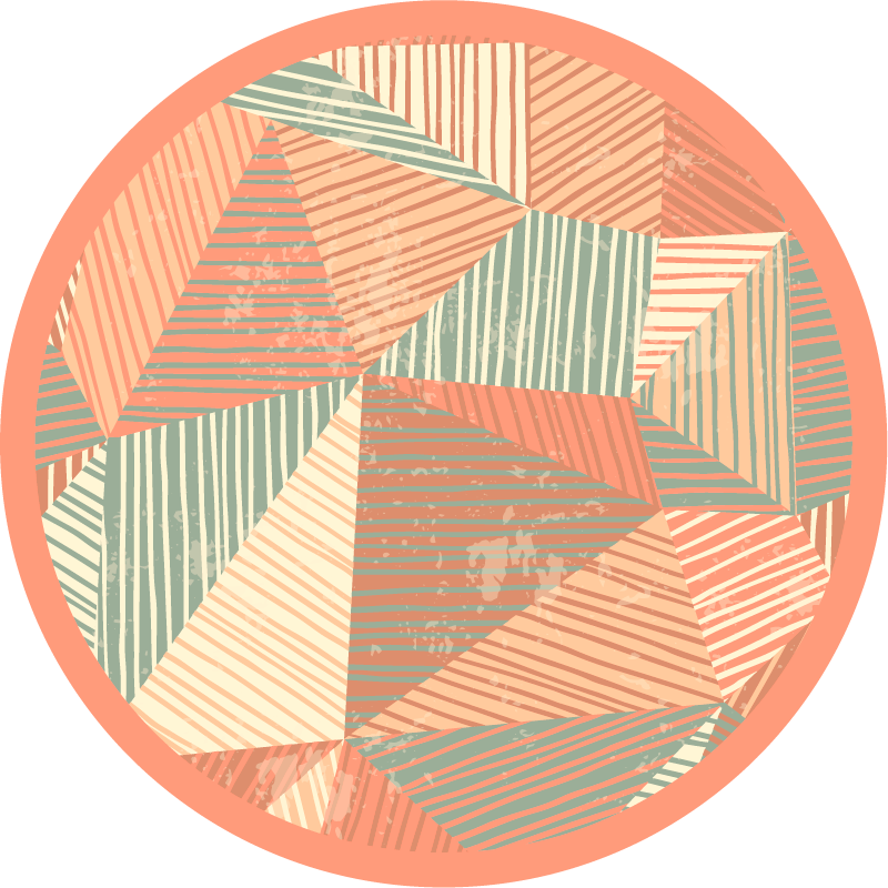 Vinyl teppich geometrisch farbenspiel mit dreiecken - TenStickers