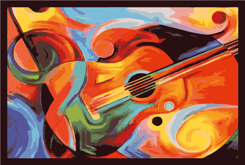 Vinyl Teppich Schlafzimmer musikalische farbsinfonie - TenStickers