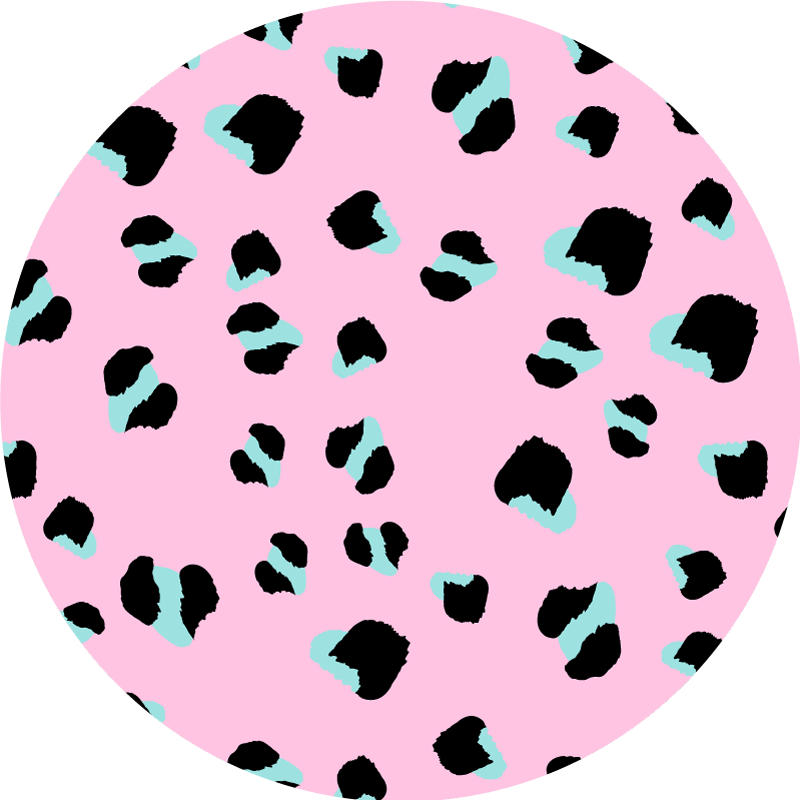 Vinyl Teppich Tiermuster rosa leopardenflecken - TenStickers
