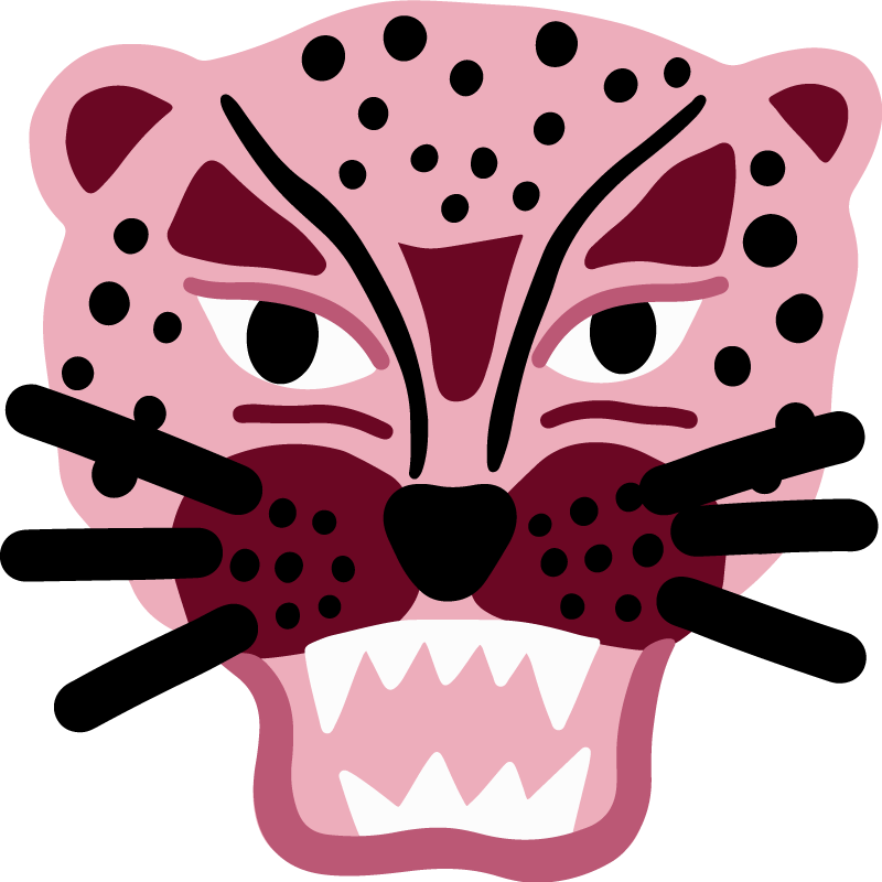 Vinylteppich kindlich wilder leopardenkopf - TenStickers