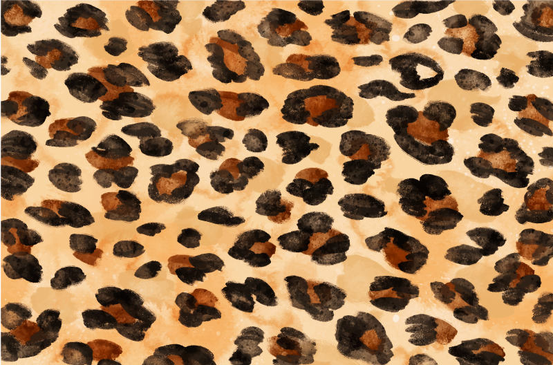 Vinyl teppich tiermuster mit leopardenflecken - TenStickers