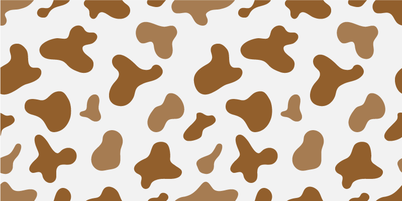 Vinylteppich Animal Print Braune kuhflecken - TenStickers