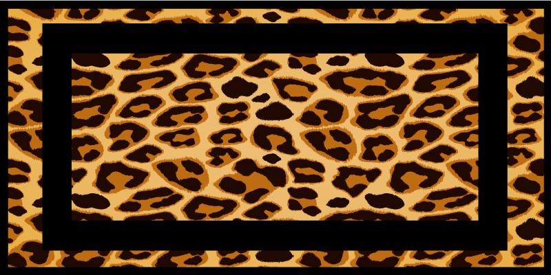 Vinylteppich Animal Print Rechteck leopardenfell - TenStickers