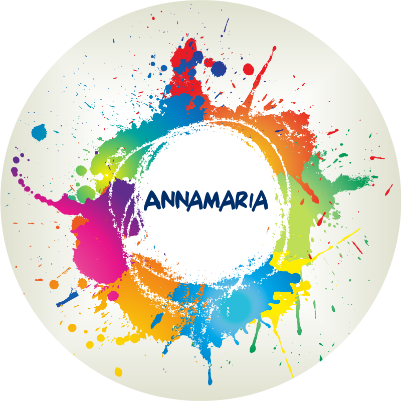 Vinyl Teppich Jugendzimmer spritzer mit namen - TenStickers