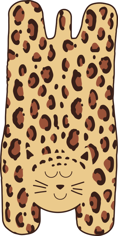 Vinyl Teppich Tiermuster glücklicher leopard - TenStickers