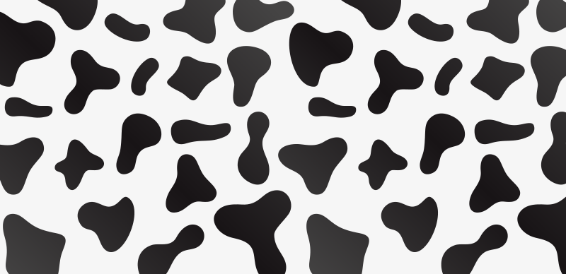 Vinyl teppich tiermuster kuhfellpunkte - TenStickers