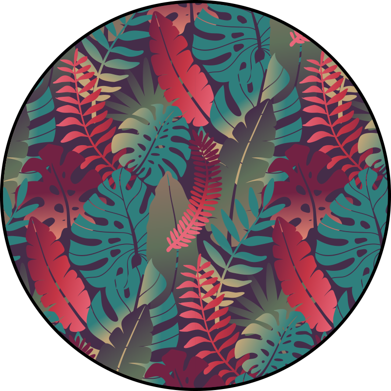 Vinyl Teppich Natur tropische blattzusammensetzung - TenStickers