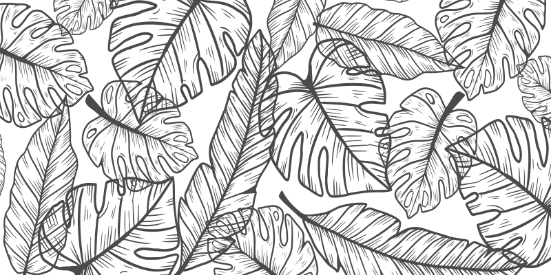 Vinyl Teppich Baby blattdschungel-thema - TenStickers