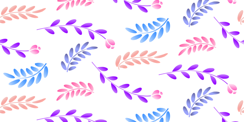 Vinyl Teppich Blumen botanisches blattelement - TenStickers