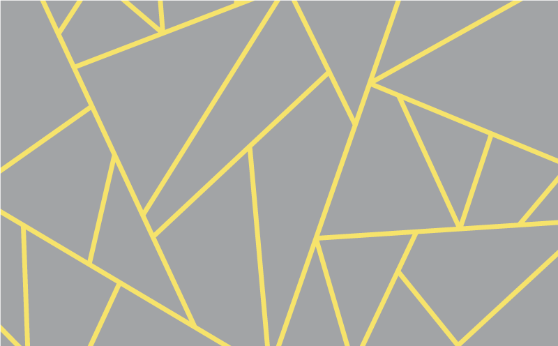 Vinyl Teppich geometrisch modernes gelb und grau - TenStickers