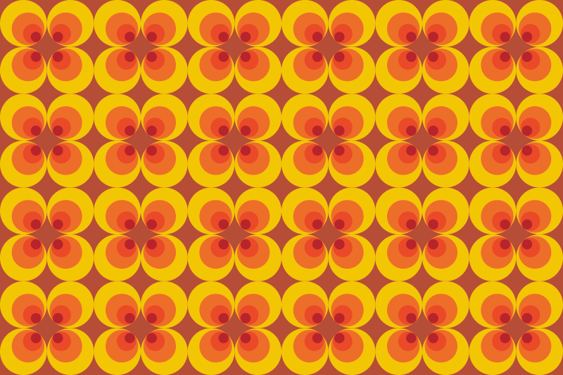 Vinyl Teppich Fliesenoptik florale formen - TenStickers