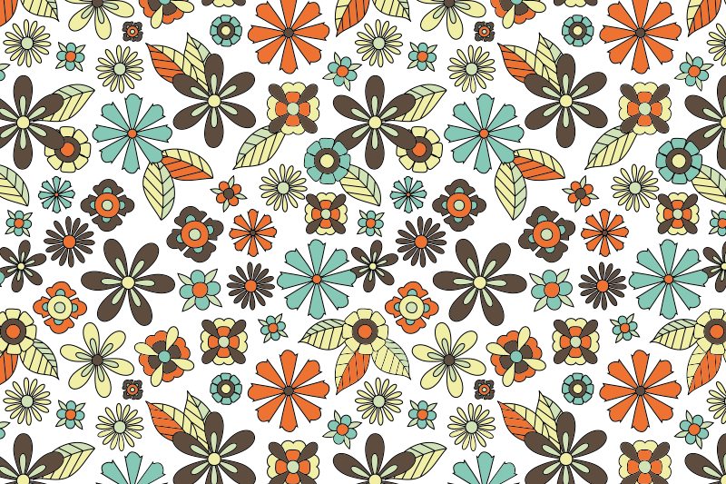 Vinyl Teppich Vintage retro-design der 70er - TenStickers