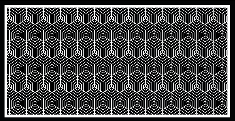 Vinyl Teppich geometrisch sechseckkonfiguration - TenStickers