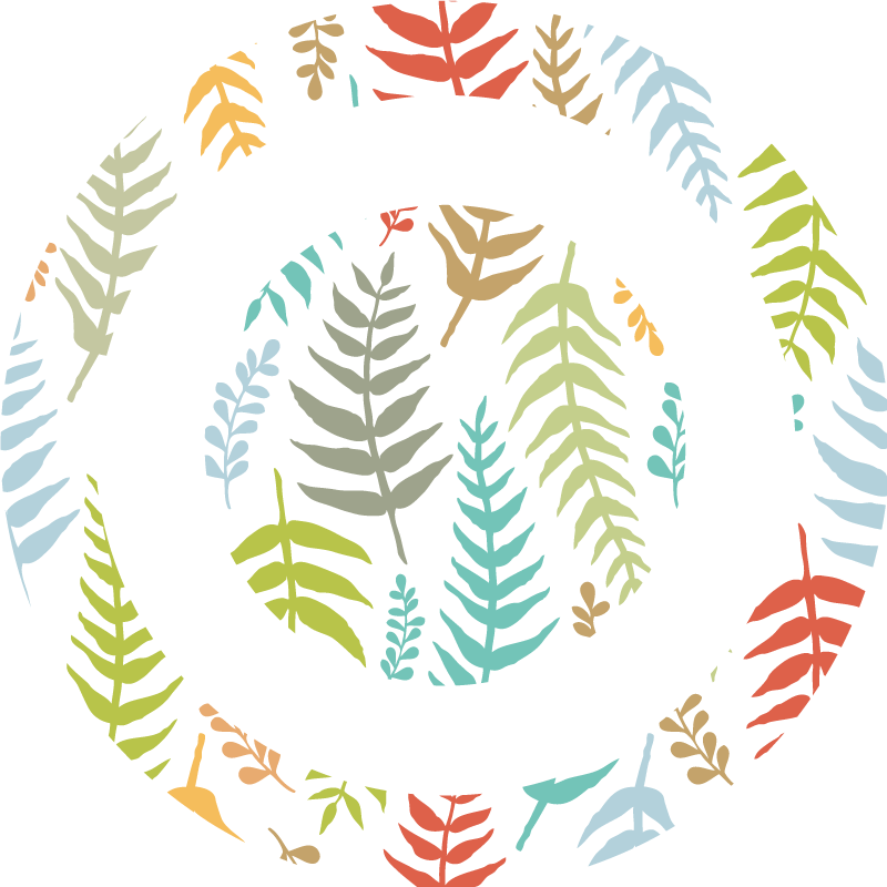 Vinyl Teppich Natur weißes laubdesign - TenStickers