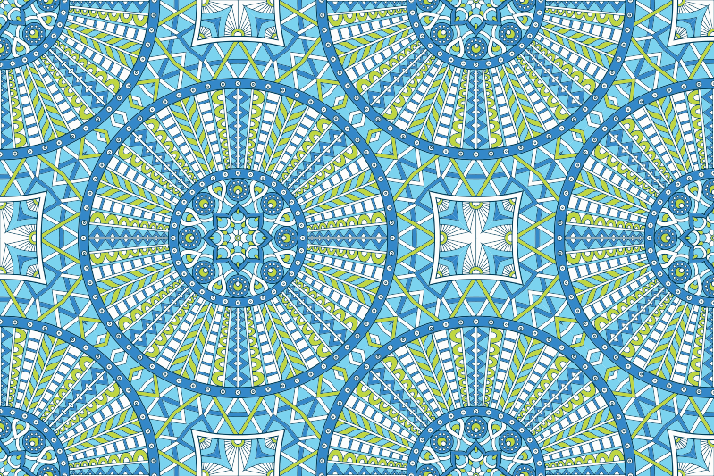 Vinyl Teppich Mandala stilvolle geometrische muster - TenStickers