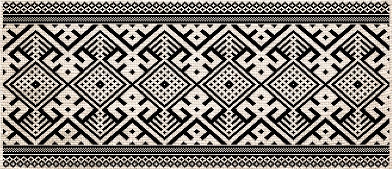 Vinyl teppich geometrisch schwarz weiß design - TenStickers