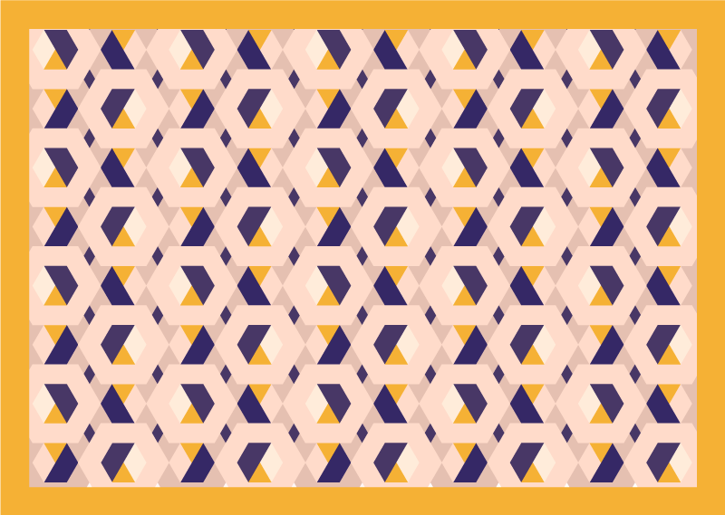 Vinyl teppich küche mit lebhaftem geometrischen design - TenStickers