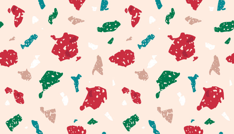 Vinyl Teppich Imitation farbenfrohes terrazzo-design - TenStickers