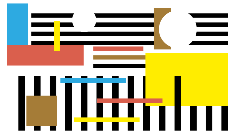 Vinyl Teppich modern bunte streifenmuster - TenStickers