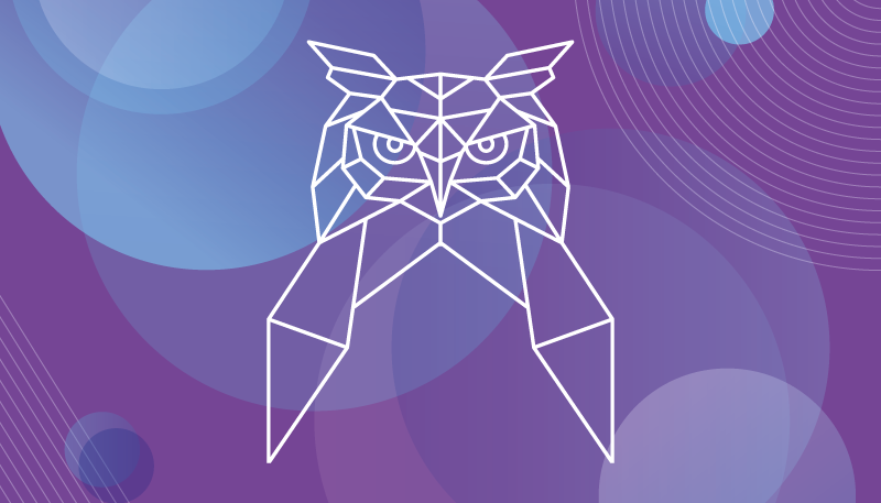 Vinyl Teppich Tiere geometrische eulenkunst - TenStickers